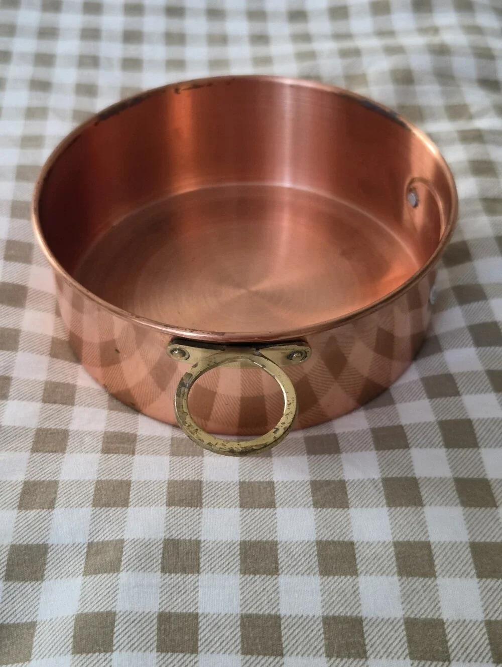 Vintage 1984 Teleflora 'Le Vin' Copper Wine Bottle Coaster + Brass Cork Holder